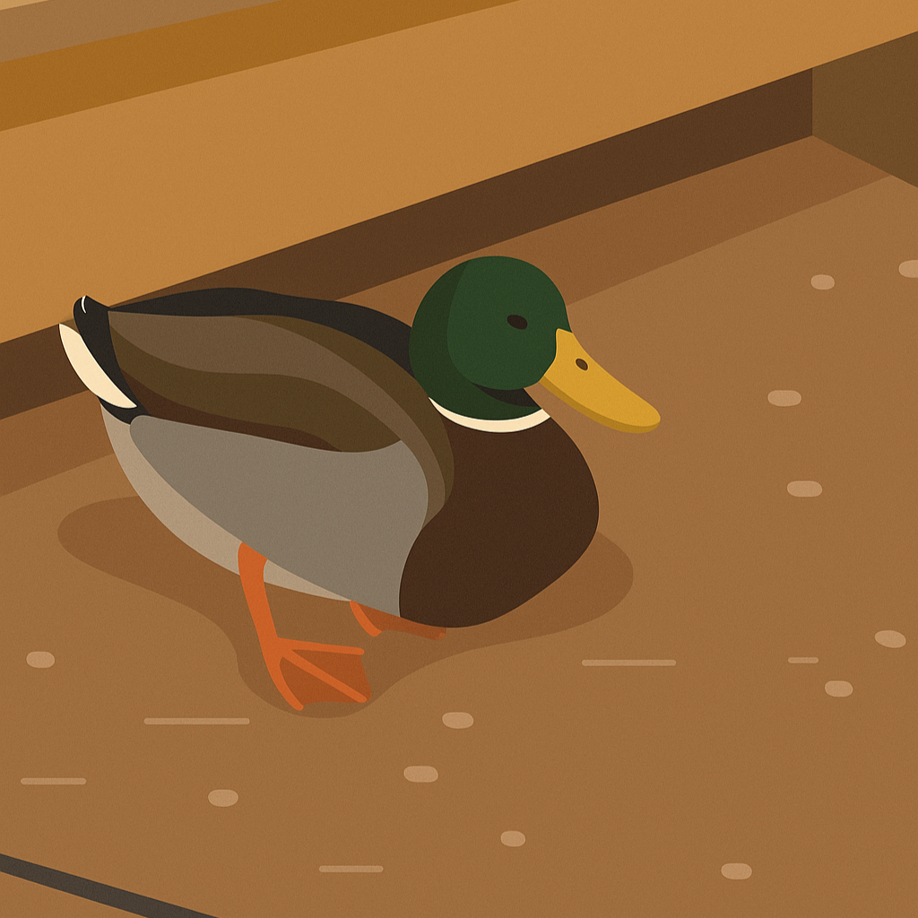 Personalized illustrated magnet of a mallard duck — quirky custom art gift from animal photo
